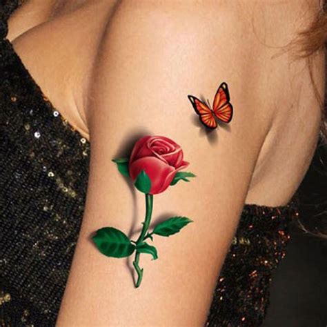 tattoos on back of neck #Tattoosonback | Rose and butterfly tattoo ...