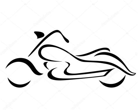 Motorcycle silhouette for emblem. Vector format. — Stock Vector ...