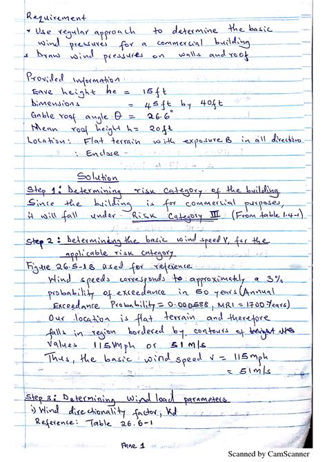 SOLUTION: Wind Pressure Calculations - Studypool