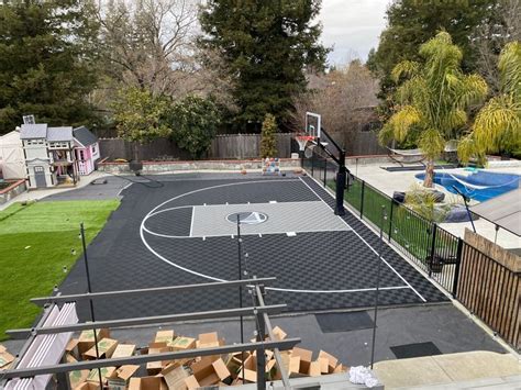 DIY Backyard Basketball Court Flooring | ModuTile USA | Basketball ...