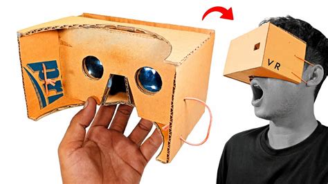 HOMEMADE! How To Make VR Virtual Reality With Cardboard At Home - YouTube