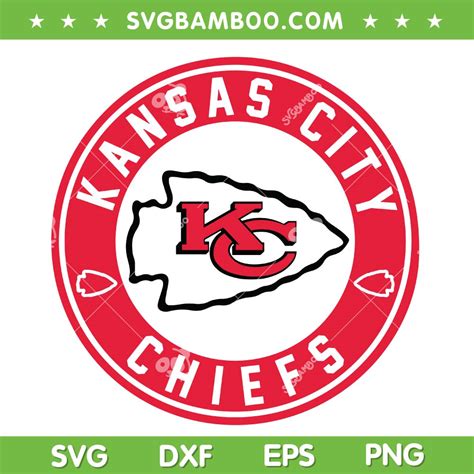 Kansas City Chiefs Logo Circle Svg Nfl Svg Eps Dxf Png Digital ...