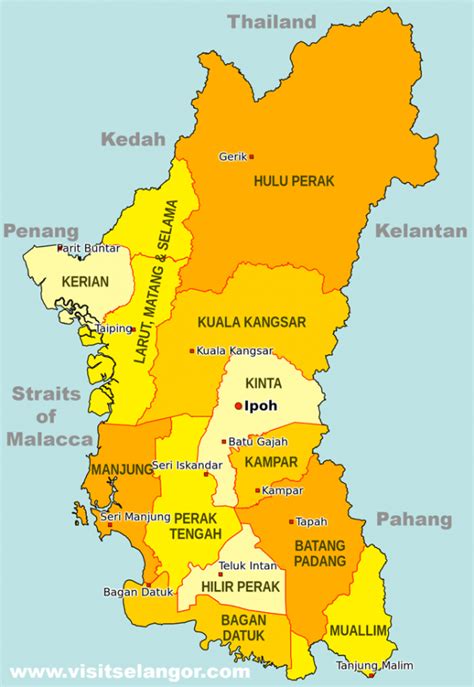 Map of Perak State – Visit Selangor