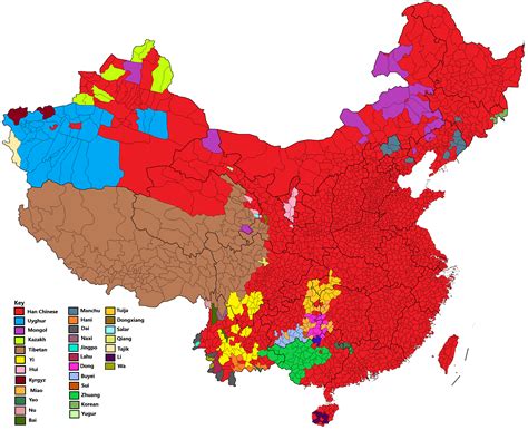 Ethnic Map Of China - Map Of Usa With Rivers