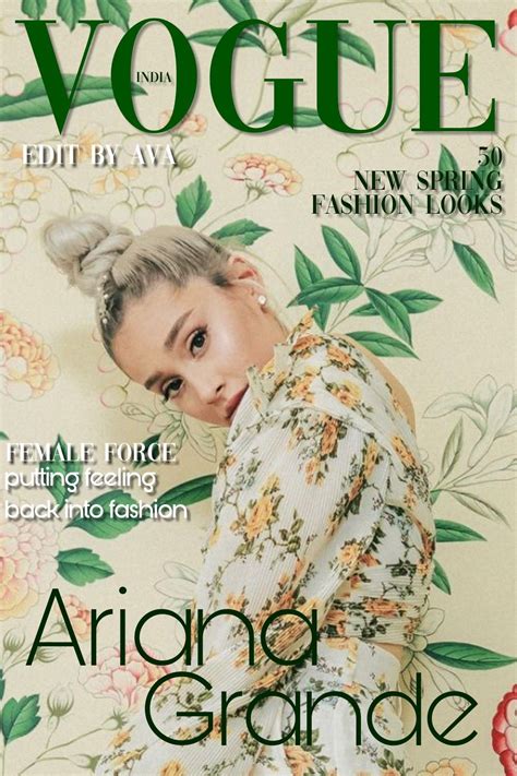 Ariana Grande VOGUE MAGAZINE COVER BY EDIT BY AVA en 2022 | Queen