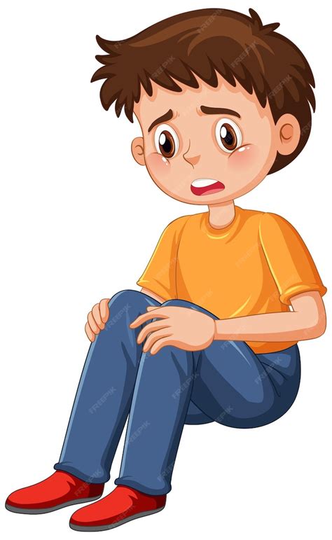 Free Vector | Young man with sad face cartoon character