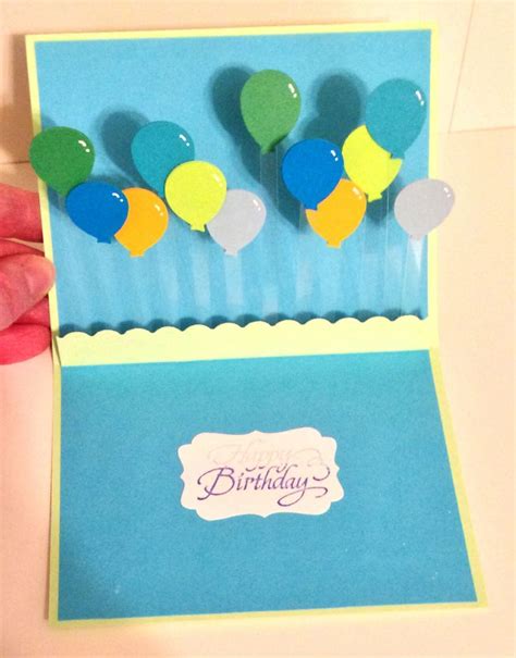 Floating Balloon Pop Up card 2/2 | Floating balloons, Balloons, Balloon pop