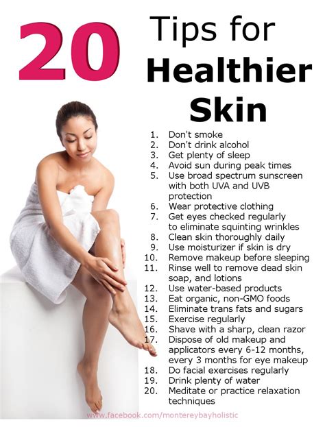 Top 20 Tips for Healthy Skin | Healthy skin tips, Healthy skin care ...