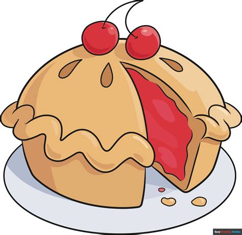 How to Draw a Cherry Pie - Really Easy Drawing Tutorial