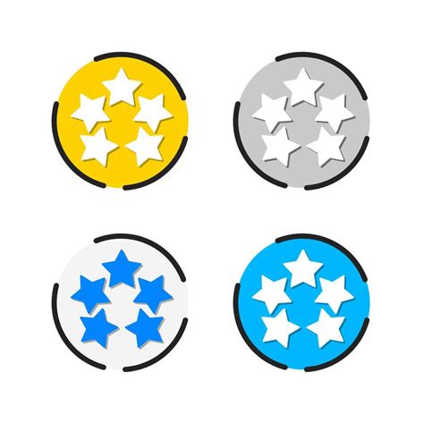 5 stars rating Flat vector illustration. Five stars icon Vector. rating ...