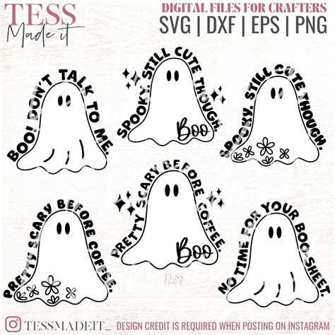 Cute Ghost SVG - Funny Ghost SVG Sayings - Tess Made It