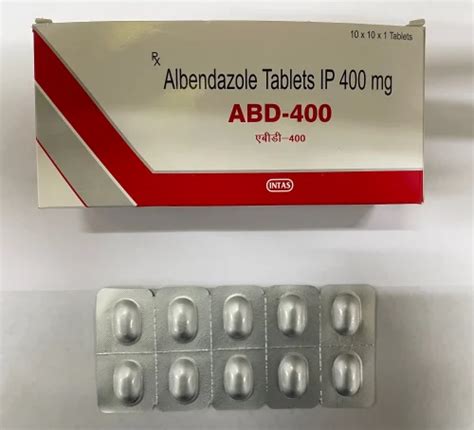 Abd-400 ( Albendazole 400 Mg Tablets ) at Rs 350/box | Albendazole ...