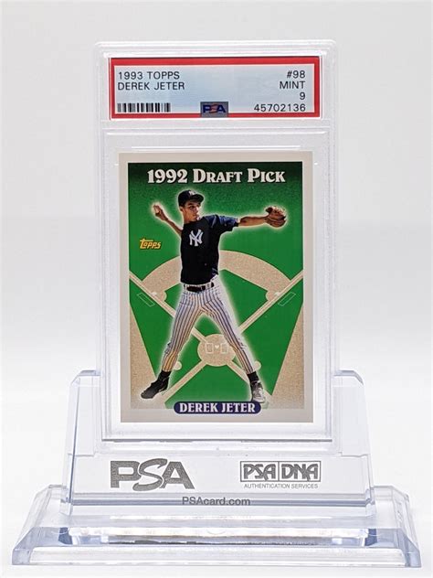 1992 Topps Draft Pick Derek Jeter Rookie Card PSA 9 - Hall Of Fame ...