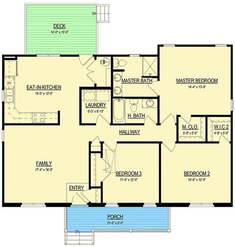 Floor Plans For 3 Bedroom 2 Bath House - Dunphy Apartemen Memilih Tipe ...