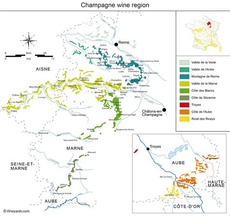 France Map of Vineyards Wine Regions