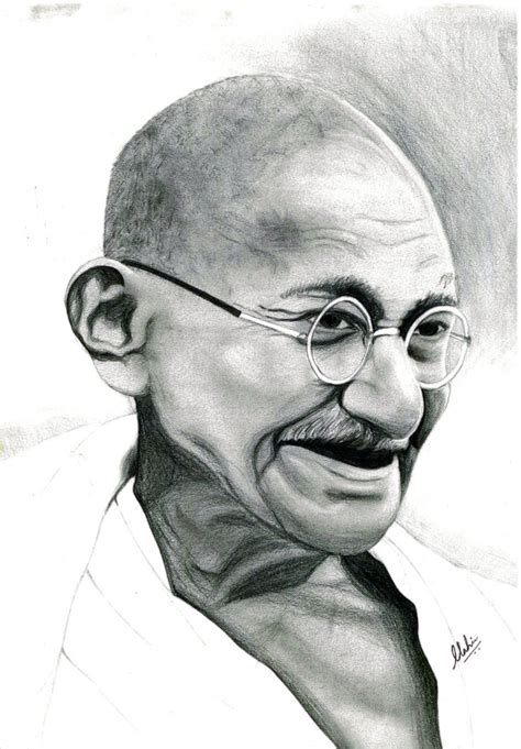 Mahatma Gandhi (ink Drawing) E62