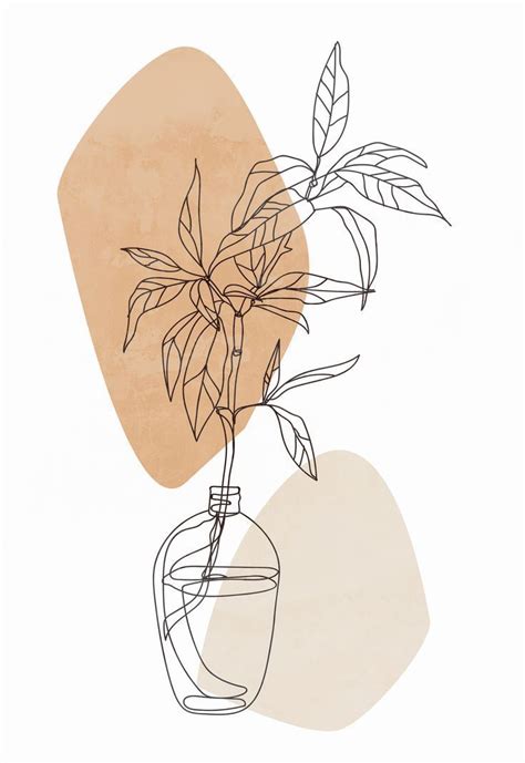 illustrations | Plant drawing, Abstract line art, Botanical poster