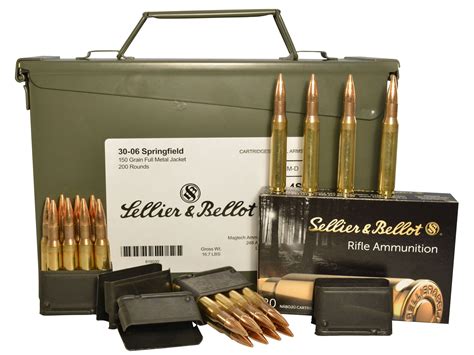 Sellier & Bellot M1 Garand 30-06 Springfield Ammo 150 Grain Full Metal