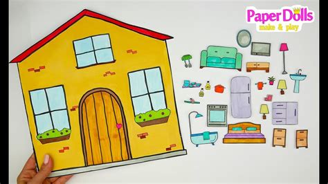 Drawing Paper Doll House - Printable Paper Doll House In 2023 | Bodaswasuas