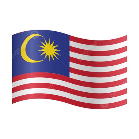 Gambar Ilustrasi Realistik Vektor Bendera Malaysia, Malaysia, Bendera ...