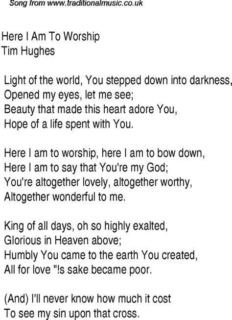 Pin on Worship songs lyrics