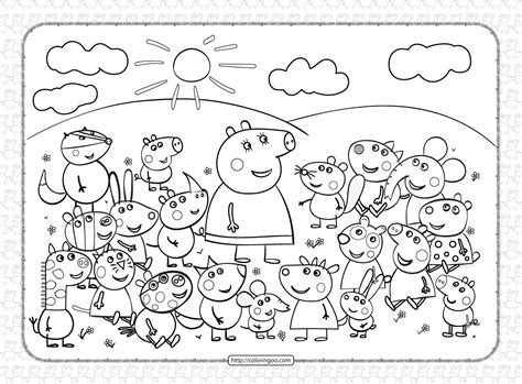 Peppa Pig and Friends Coloring Pages