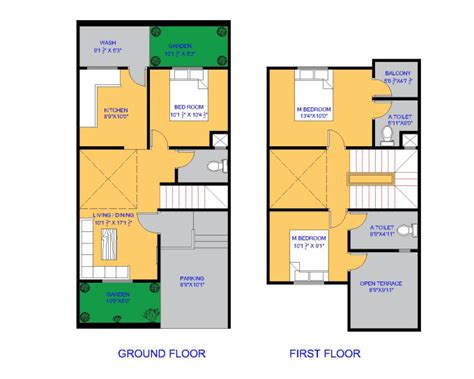 Row Home Floor Plans - floorplans.click