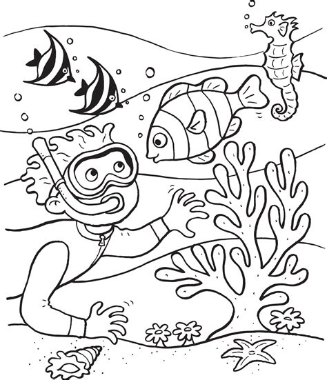 Underwater coloring pages to download and print for free