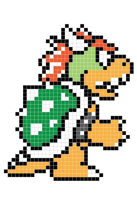 Bowser Perler Fuse Bead Pixel Pattern