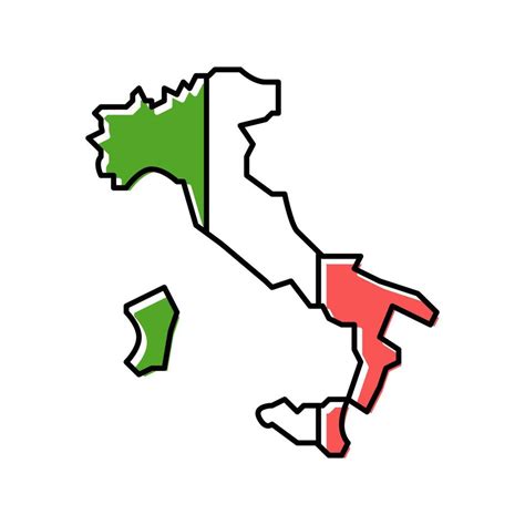 italy country map flag color icon vector illustration 19590475 Vector ...