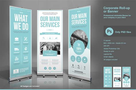 Business Roll-Up Banner PSD | Rollup banner design, Rollup banner ...