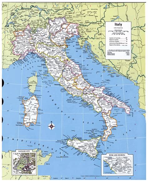 Printable Map Of Italy With Cities