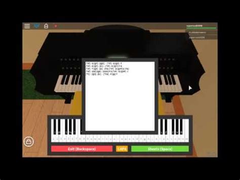 Minecraft Piano Sheet Roblox