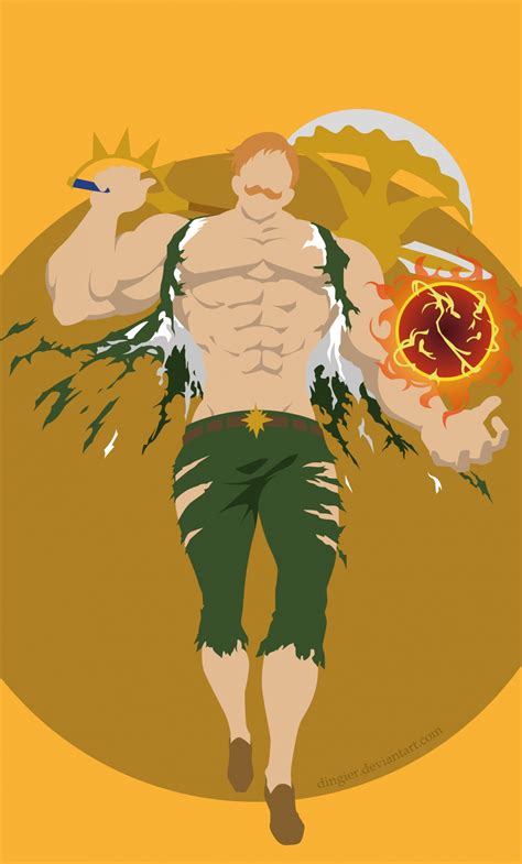 Download 1280x2120 wallpaper minimal, escanor, the seven deadly sins ...