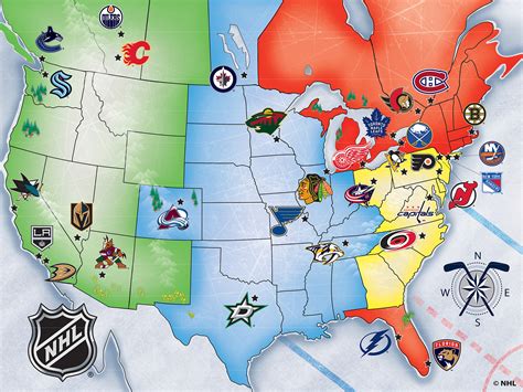 NHL League Hockey Map, 500 Pieces, MasterPieces | Puzzle Warehouse