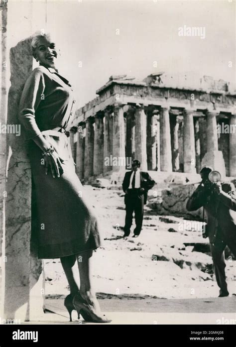 Mar. 03, 1957 - Athens, Greece - JAYNE MANSFIELD poses during her visit ...