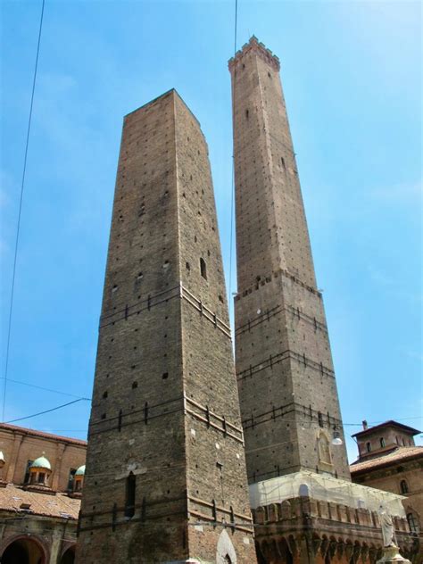 Panoramic views of Bologna from the tallest leaning tower in Italy