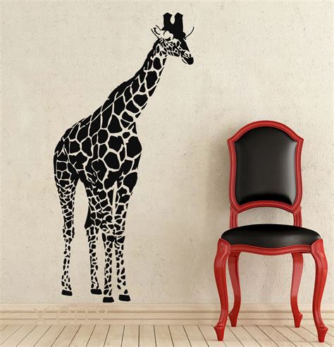 Giraffe African Animals Jungle Safari Wall Decals Tropical Vinyl ...