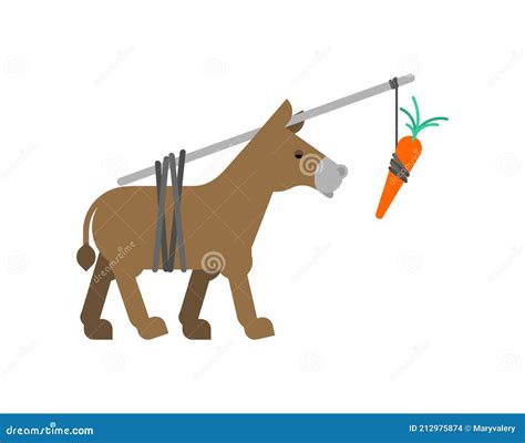 Donkey And Carrot Stock Illustration | CartoonDealer.com #76793188