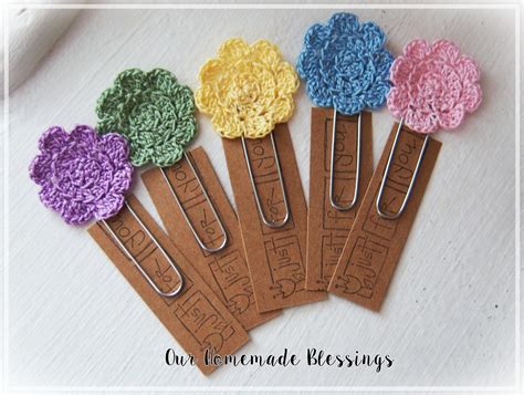 Shoregirl's Creations: Crochet Flower Bookmarks