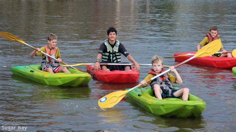 Campers kayaking with Sugar Bay Counselor, Fives. | Holiday resort ...