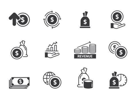 Revenue Icons Vector 164853 Vector Art at Vecteezy