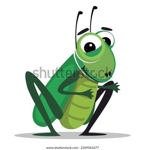 Cricket Bug Cartoon High Resolution Vector Stock Vector (Royalty Free ...