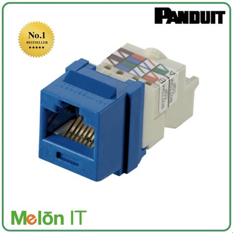 Panduit NetKey Jack Modules CAT6U/UTP, ปลั๊กตัวเมีย RJ45, สีน้ำเงิน ...