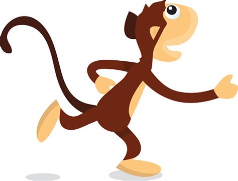 Cartoon Running Monkey Stock Vector | Royalty-Free | FreeImages