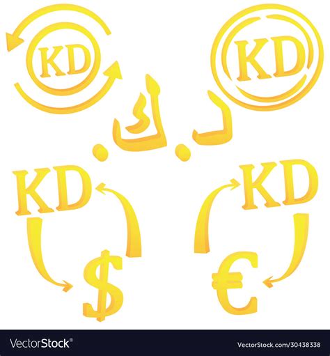 Kuwaiti dinar currency symbol icon kuwait Vector Image