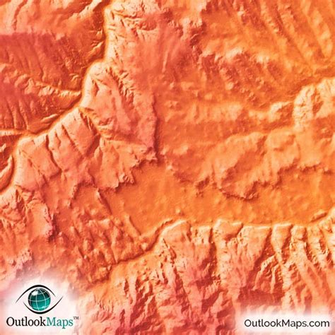 South Dakota Topography Map | Physical Terrain in Bold Colors