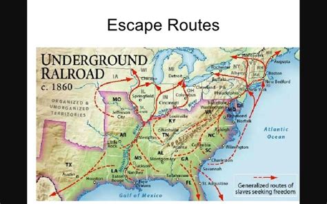 Harriet Tubman Underground Railroad Route Map