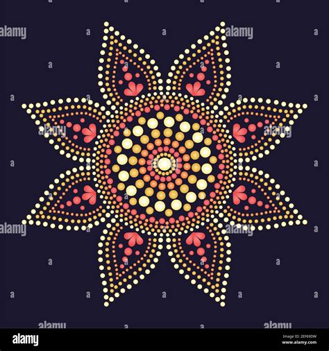 Dot painting meets mandalas. Aboriginal style of dot painting and power ...