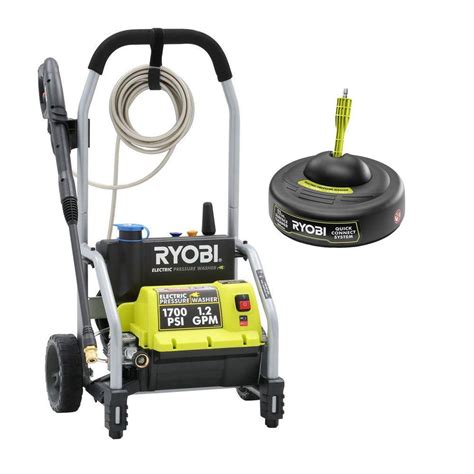 Ryobi 1700-PSI 1.2-GPM Electric Pressure Washer with 11 in. Surface ...